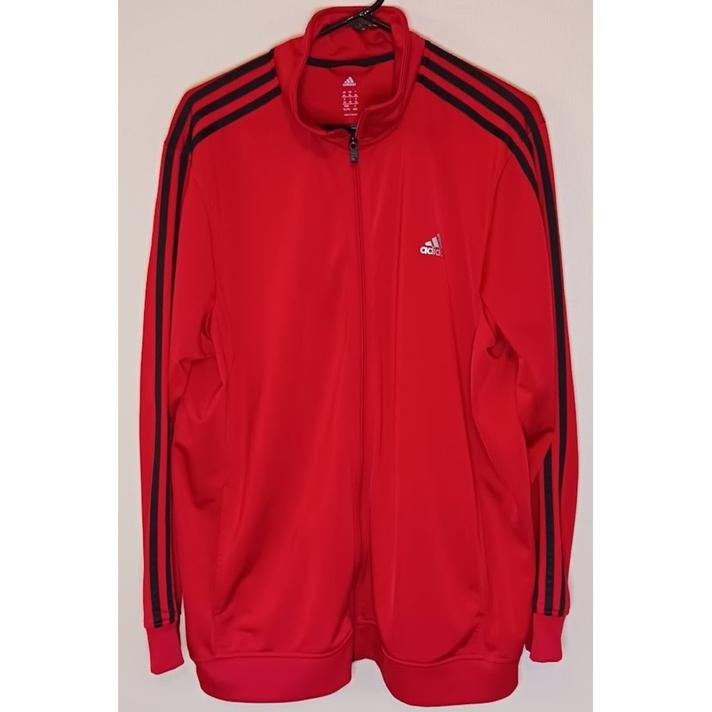 Adidas, Red/White, Aeroready Track Jacket, Mens Size‎ XL, Long Sleeve, Full Zip